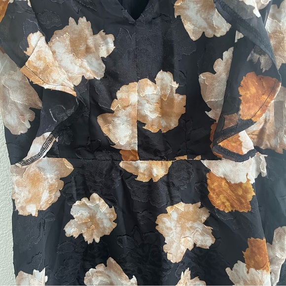 NWT Lulus No Introductions Needed Black Burnout Floral Tiered Maxi Dress LG - Picture 9 of 13